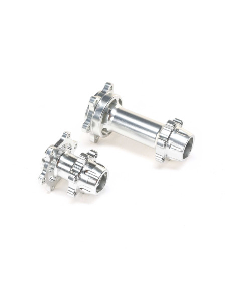 Aluminum Hub Set  Machined  Silver : Promoto-MX
