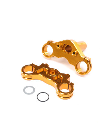 Aluminum Triple Clamp Set  Gold: Promoto-MX