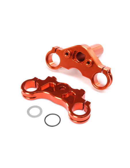 Aluminum Triple Clamp Set  Orange: Promoto-MX