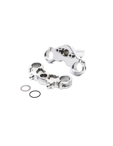 Aluminum Triple Clamp Set  Silver: Promoto-MX
