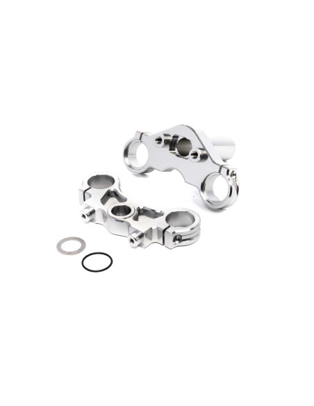 Aluminum Triple Clamp Set  Silver: Promoto-MX