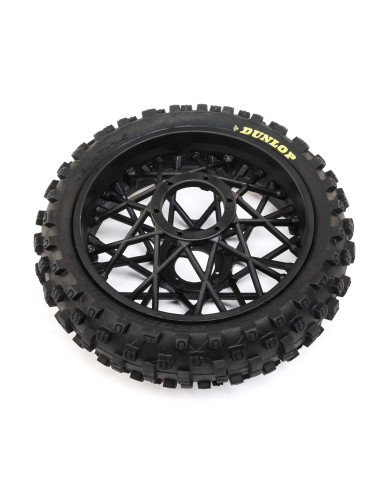 Dunlop MX53 Rear Tire Mounted  Black: Promoto-MX