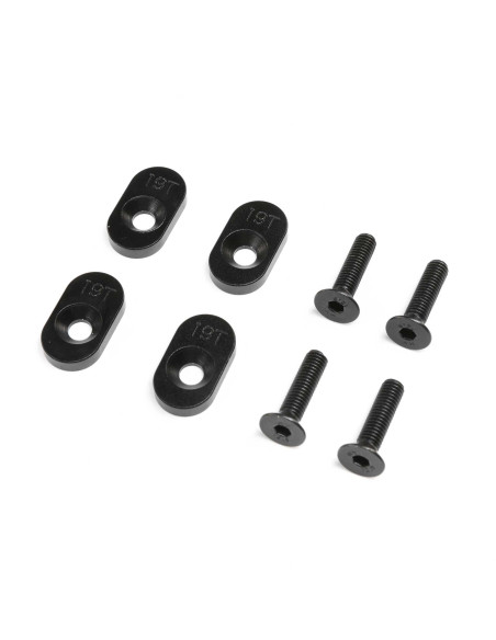 EngineMountInsert & Screws 19T  Black(4): DBXL 2.0