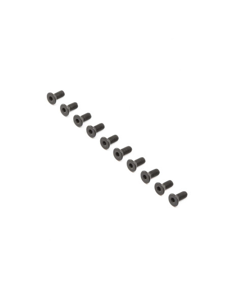 Flat Head Screws  Steel  Black Oxide  M4 x 10mm (10)
