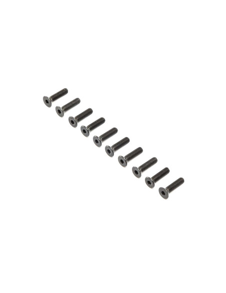 Flat Head Screws  Steel  Black Oxide  M4 x 16mm (10)