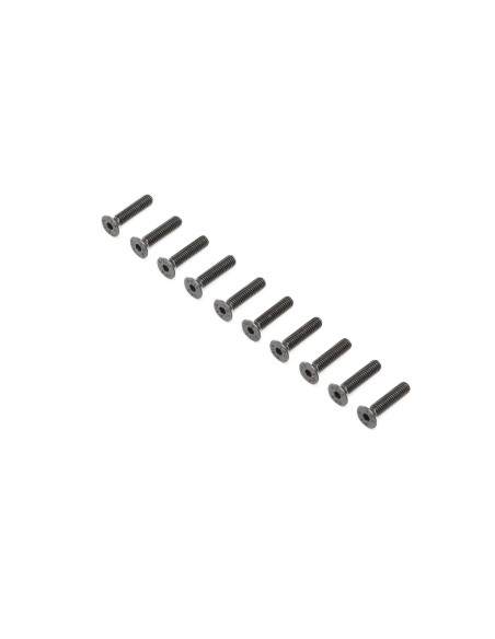 Flat Head Screws  Steel  Black Oxide  M4 x 18mm (10)