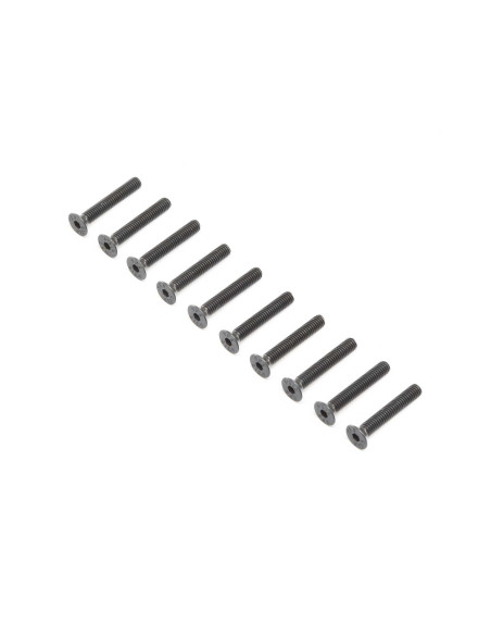 Flat Head Screws  Steel  Black Oxide  M4 x 25mm (10)