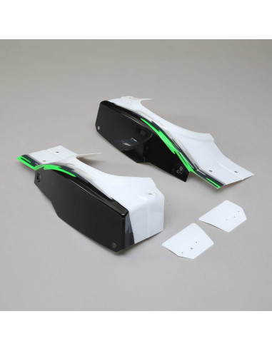 Left and Right Rear Fender Set  Black: Super...