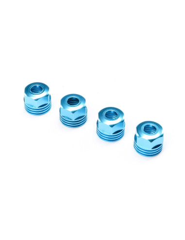 Lower Shock Caps  Aluminum  King Blue (4): SBR 2.0