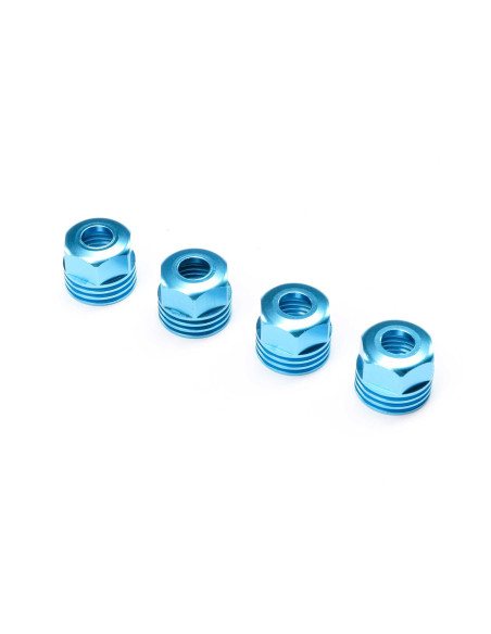 Lower Shock Caps  Aluminum  King Blue (4): SBR 2.0