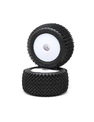 Pin Tires  Rear  Mounted  White (2): Mini-T 2.0