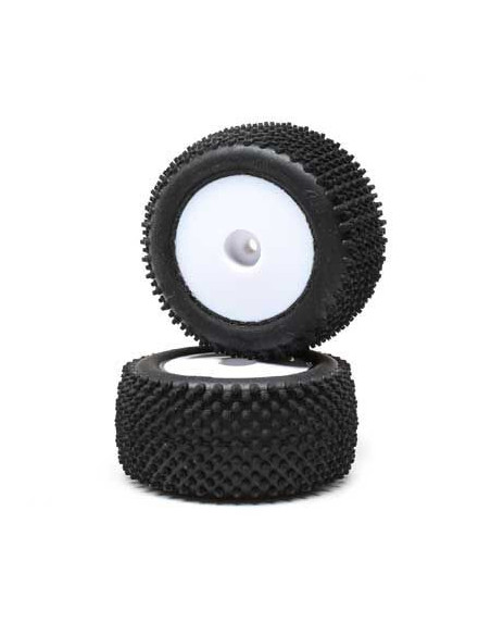 Pin Tires  Rear  Mounted  White (2): Mini-T 2.0