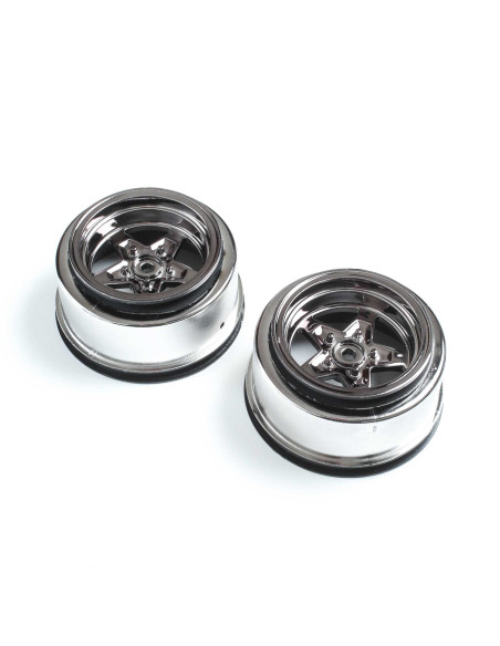 Rear Wheel  Black Chrome (2): 22S Drag