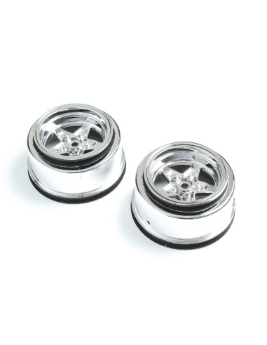 Rear Wheel  Chrome (2): 22S Drag