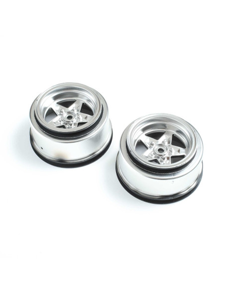 Rear Wheel  Satin Chrome (2): 22S Drag