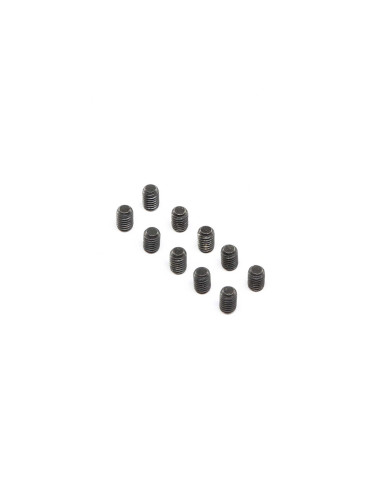 Set Screws  Steel  Black Oxide  Flat Point  M4...