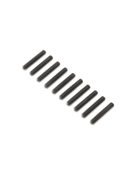 Set Screws  Steel  Black Oxide  Flat Point  M5 x 30mm (10)