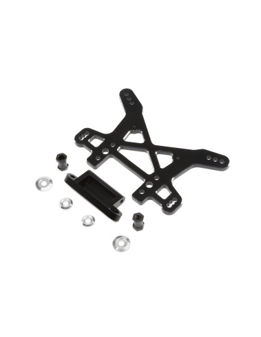 Shock Tower  Rear  Black  Aluminum: DBXL  MTXL