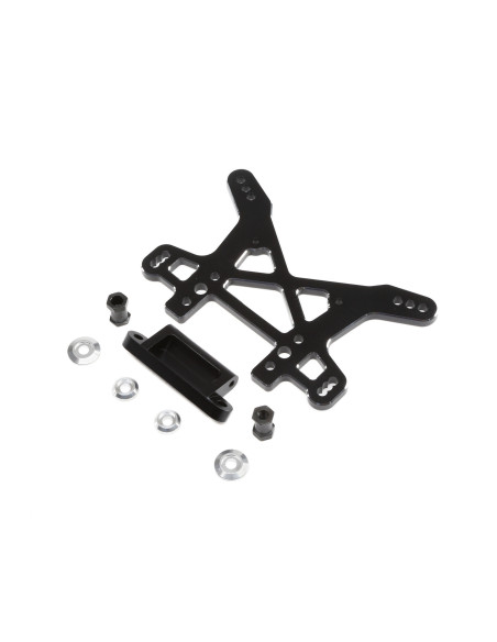 Shock Tower  Rear  Black  Aluminum: DBXL  MTXL