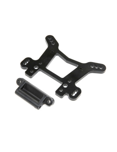 Shock Tower Front  Aluminum Black: DBXL-E-DBXL 2.0