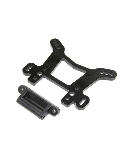 Shock Tower Front  Aluminum Black: DBXL-E-DBXL 2.0