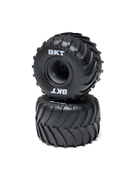 MT Tires  Black Beadlock  Premounted (2): Mini LMT