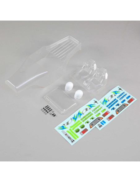 1-10 Clear Body Set with Driver Insert: Night Crawler SE