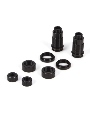 Rear Shock Body Set  Aluminum  Black: Mini 8IGHT