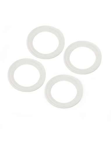 Snap-in Beadlock Rings  White (4): LMT 2.0
