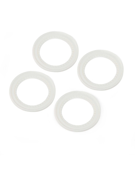Snap-in Beadlock Rings  White (4): LMT 2.0