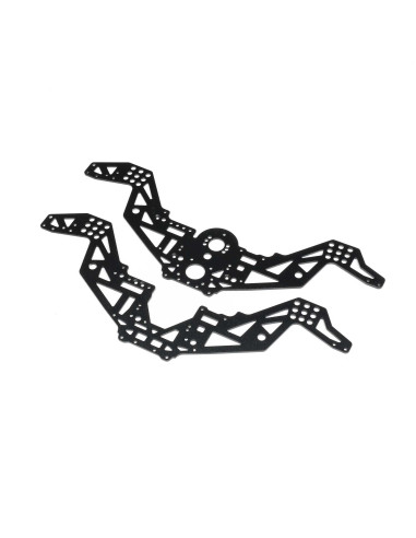 Chassis Plate Set V2  Black: Mini LMT Megalodon