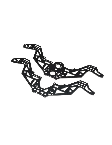 Chassis Plate Set V2  Black: Mini LMT Megalodon