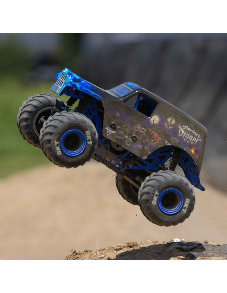 1-18 Mini LMT Son Uva Digger 2S 4X4 RTR Brushed Monster Truck (Battery & Charger Included)  Blue