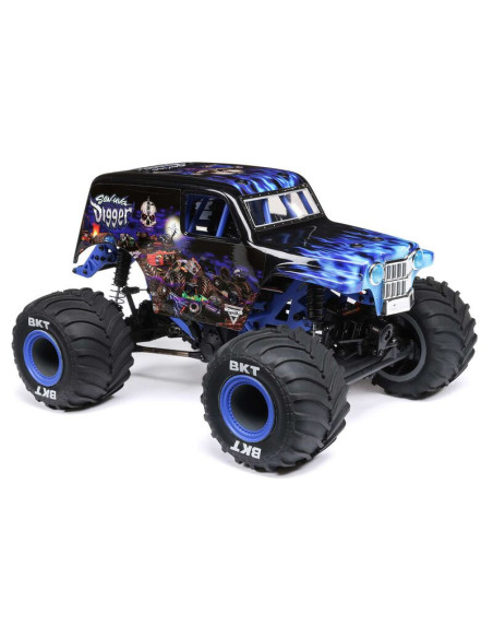 1-18 Mini LMT Son Uva Digger 2S 4X4 RTR Brushed Monster Truck (Battery & Charger Included)  Blue