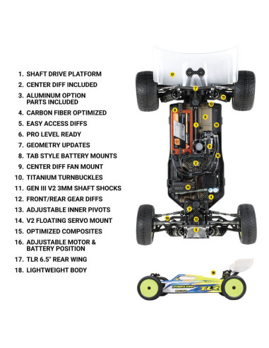 TLR 1-10 22X-4 ELITE 4WD Buggy Race KIT