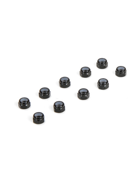 M3 Aluminum Lock Nuts  Black (10)