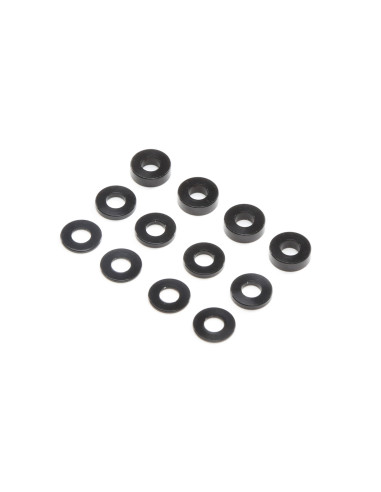 M3 Caster Block Aluminum Washer Set  Black (4ea)