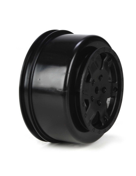 1-10 Front-Rear SCT 2.2-3.0 Wheels  12mm Hex  Black (2): 22 SCT