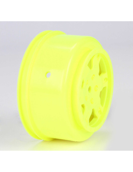 1-10 Front-Rear SCT 2.2-3.0 Wheels  12mm Hex  Yellow (2): 22 SCT