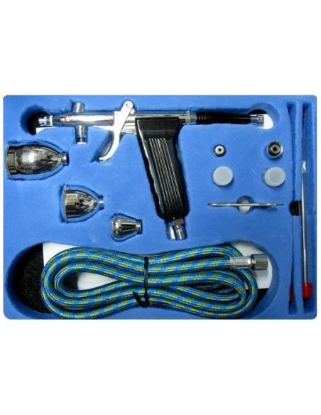 PISTOLA DE AEROGRAFÍA + COMPLEMENTOS
