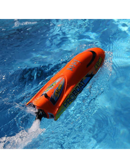 Jet Jam V2 12" Self-Righting Pool Racer Brushed RTR  Orange