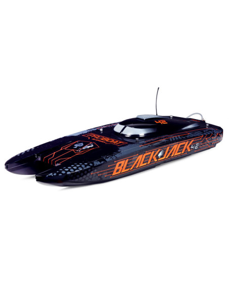 Blackjack 42" 8S Brushless Catamaran RTR: Black-Orange