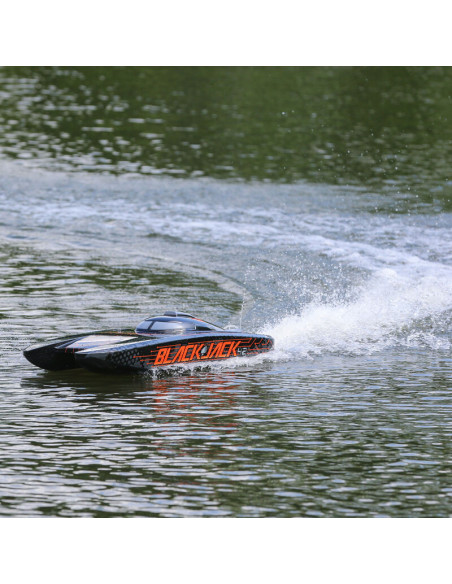 Blackjack 42" 8S Brushless Catamaran RTR: Black-Orange
