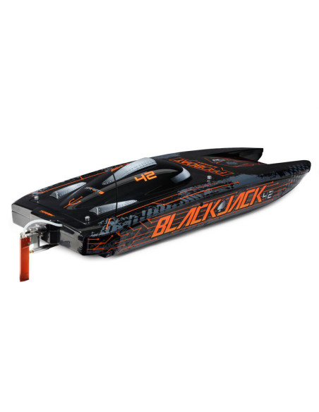 Blackjack 42" 8S Brushless Catamaran RTR: Black-Orange