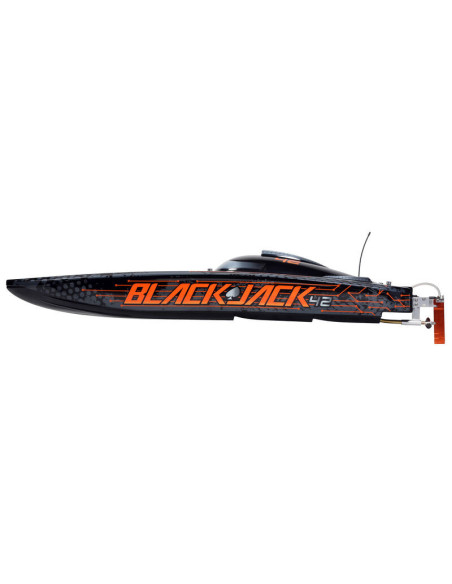 Blackjack 42" 8S Brushless Catamaran RTR: Black-Orange