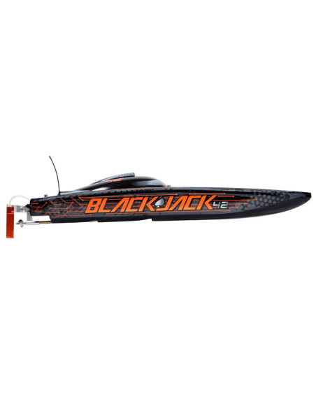 Blackjack 42" 8S Brushless Catamaran RTR: Black-Orange