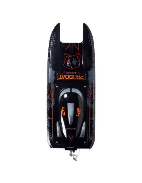 Blackjack 42" 8S Brushless Catamaran RTR: Black-Orange