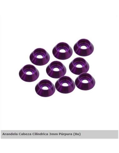 UR1521-P Arandela Cabeza Cilíndrica 3mm Púrpura (8u)