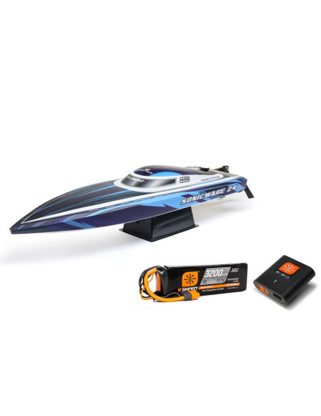 Sonicwake 24" Self-Righting Brushless Deep-V RTR (Battery & Charger Included)  Blue