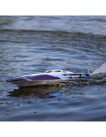 Sonicwake 24" Self-Righting Brushless Deep-V RTR (Battery & Charger Included)  Blue